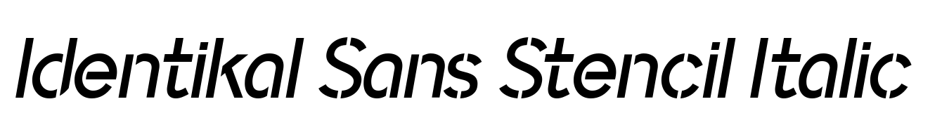 Identikal Sans Stencil Italic